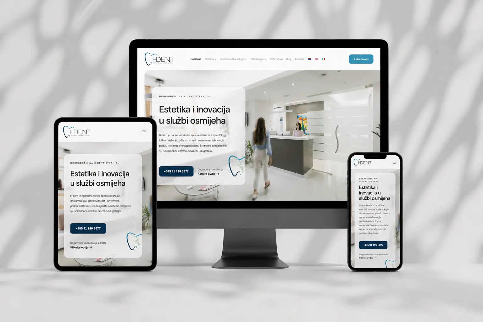 Izrada web stranice za stomatološku kliniku H-Dent