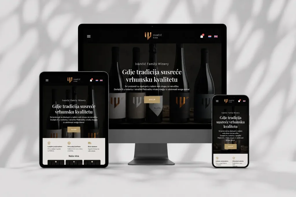 Izrada web stranice za Ivančić Family Winery